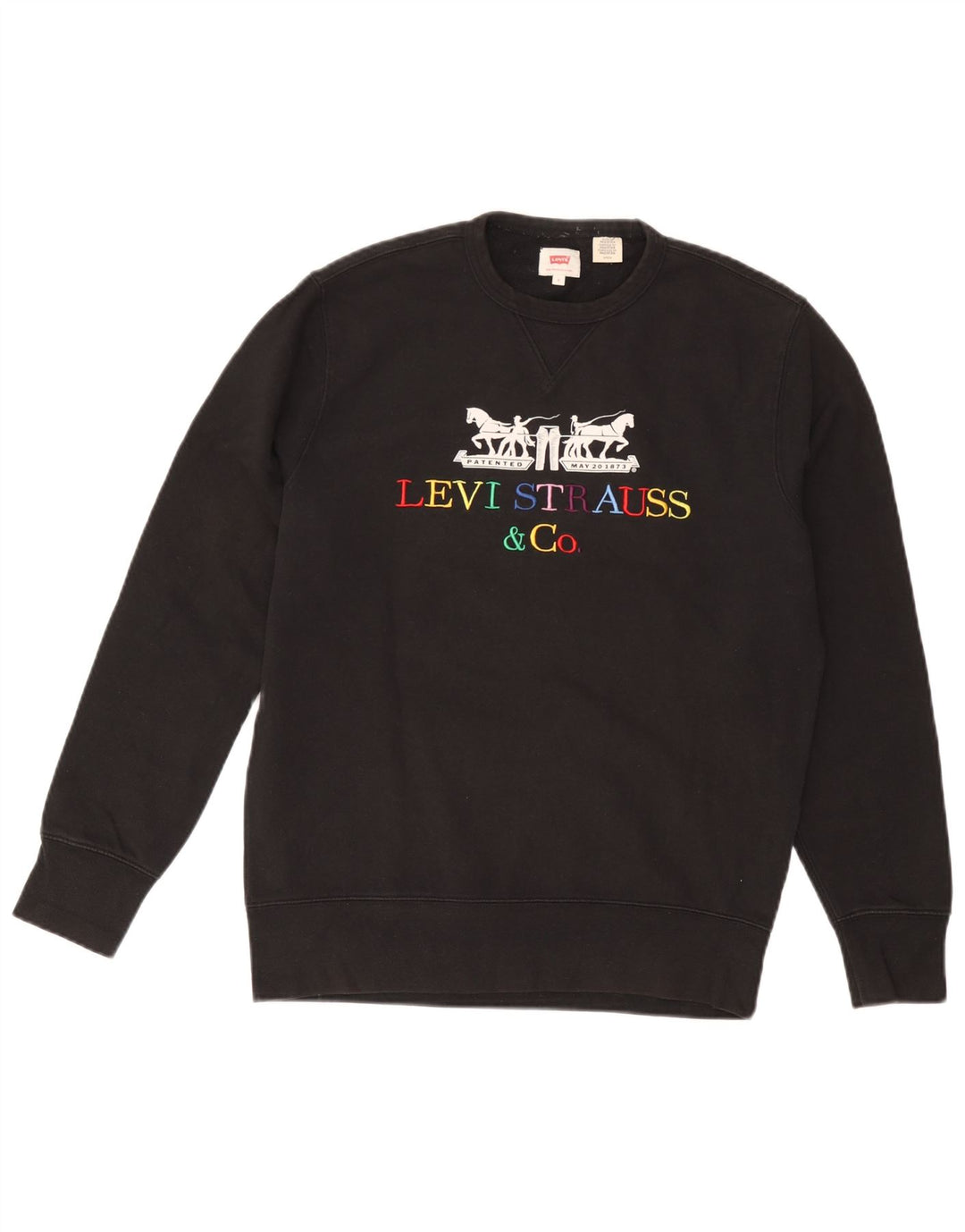 Levi's Herre grafisk sweatshirt jumper lille sort bomuld