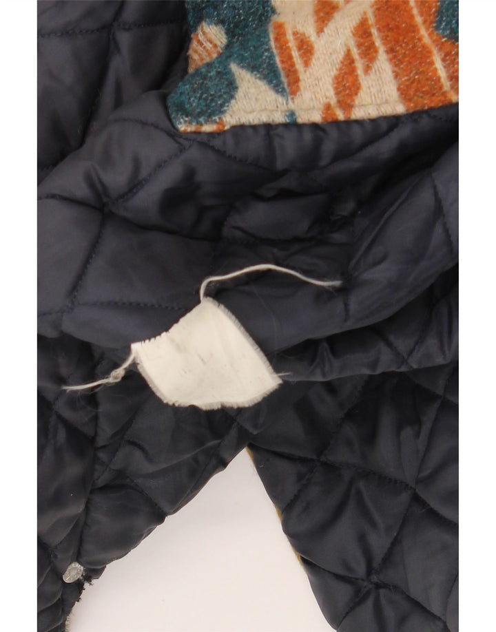 Oil Company Herre Windbreaker Coat UK 40 Large Multicolored Fair Isle Aztec