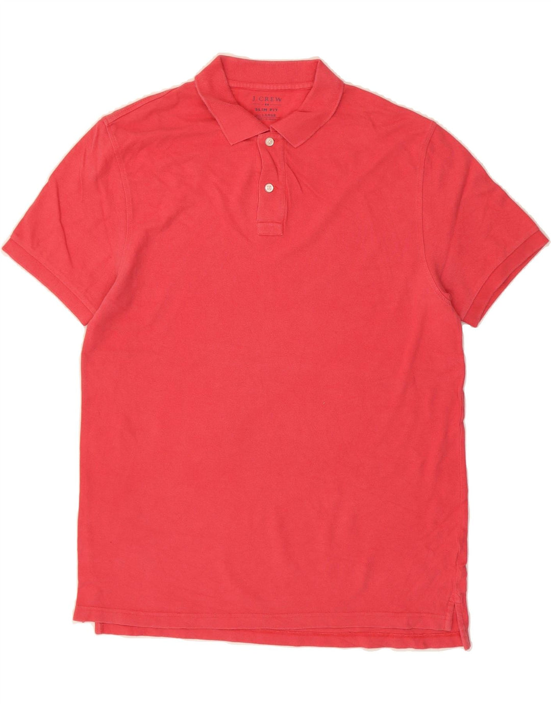 J. CREW Mens Slim Fit Polo Shirt Large Pink Cotton Vintage J. Crew and Second-Hand J. Crew from Messina Hembry 