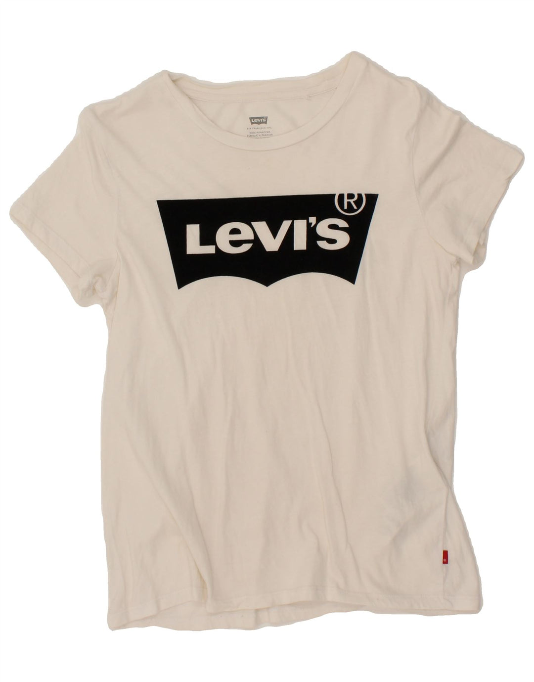 LEVI'S Mens Graphic T-Shirt Top Small White Cotton Vintage Levi's and Second-Hand Levi's from Messina Hembry 