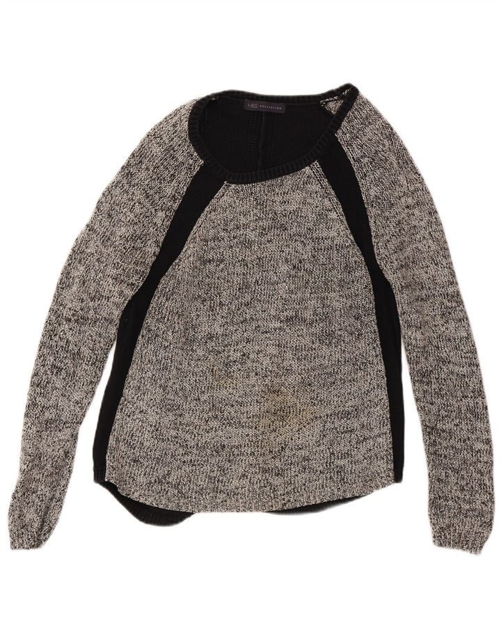 Marks & Spencer Dame Boat Neck Jumper Sweater UK 12 Medium Black