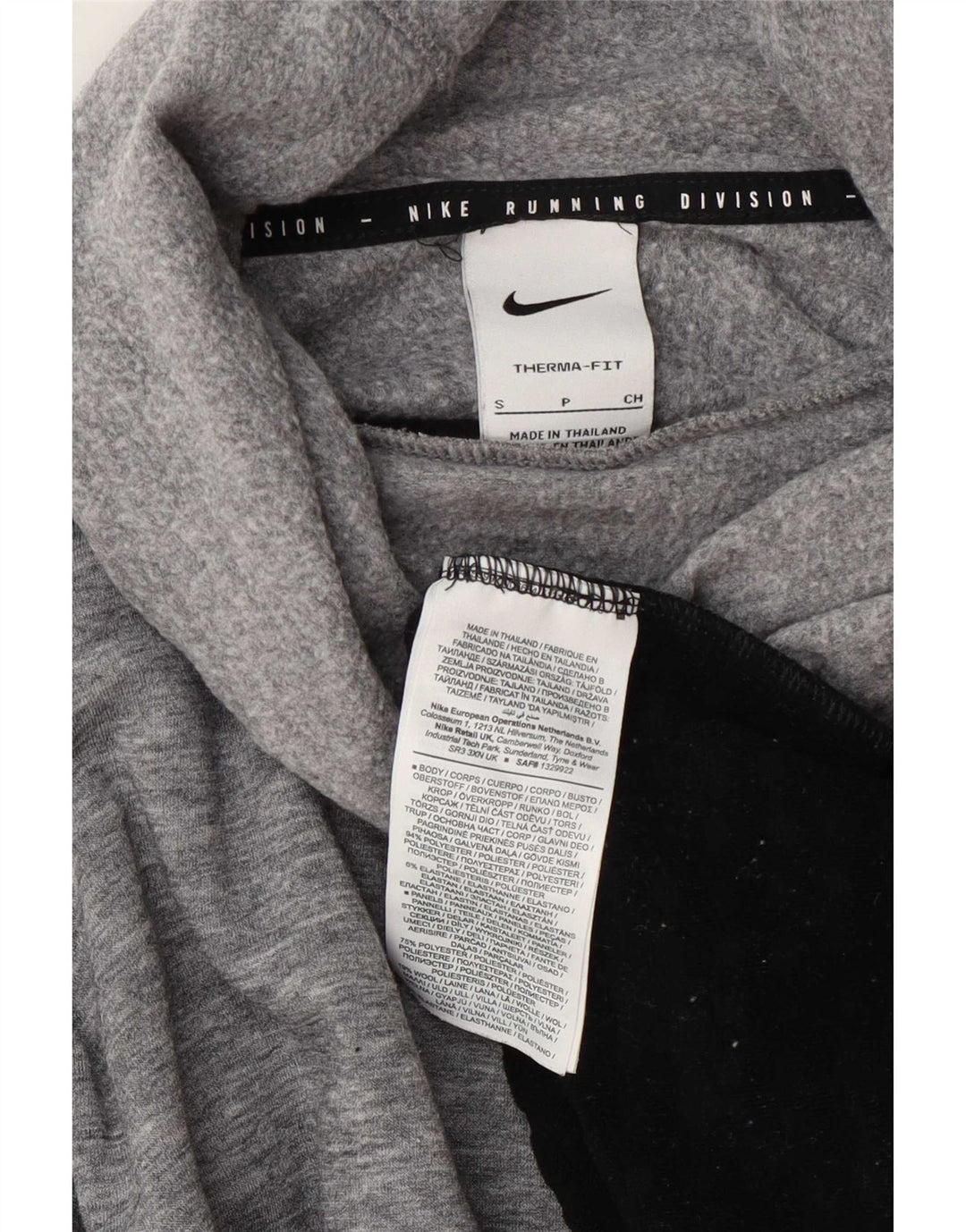 Nike Womens Therma-Fit Sweatshirt med rullehals, lille grå farveblok