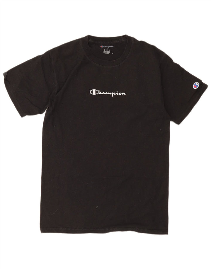 Champion Herre grafisk T-shirt top lille sort bomuld