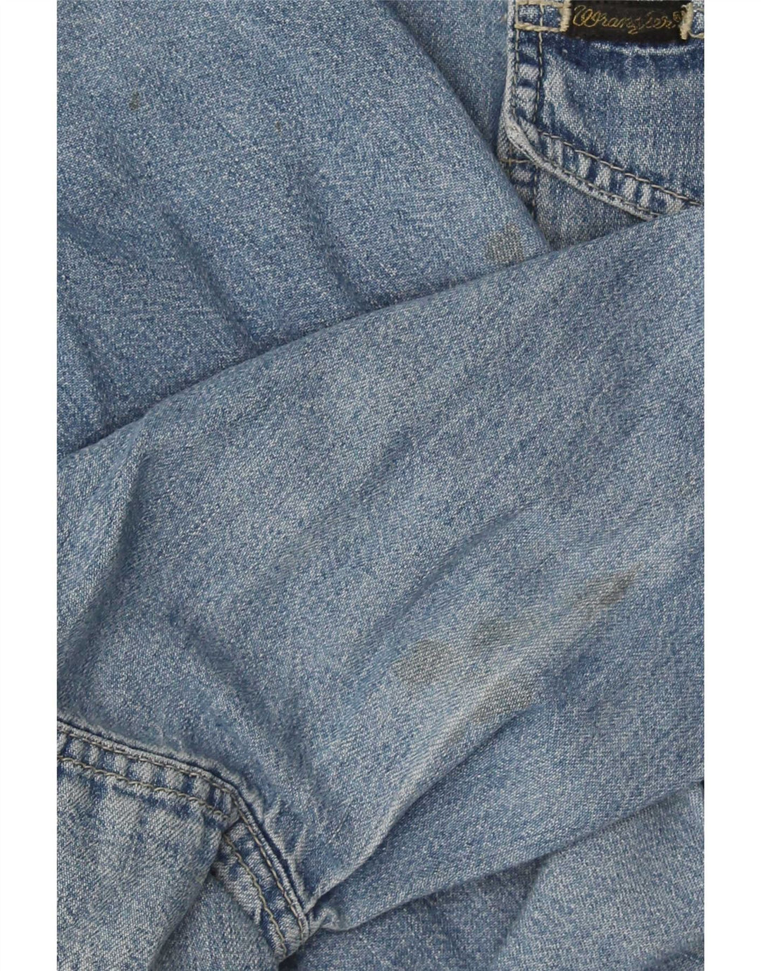 Wrangler vestlig denimskjorte til mænd, stor blå bomuld