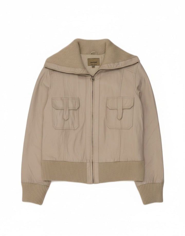 Conbipel Dame Læderjakke IT 48 XL Hvid Læder