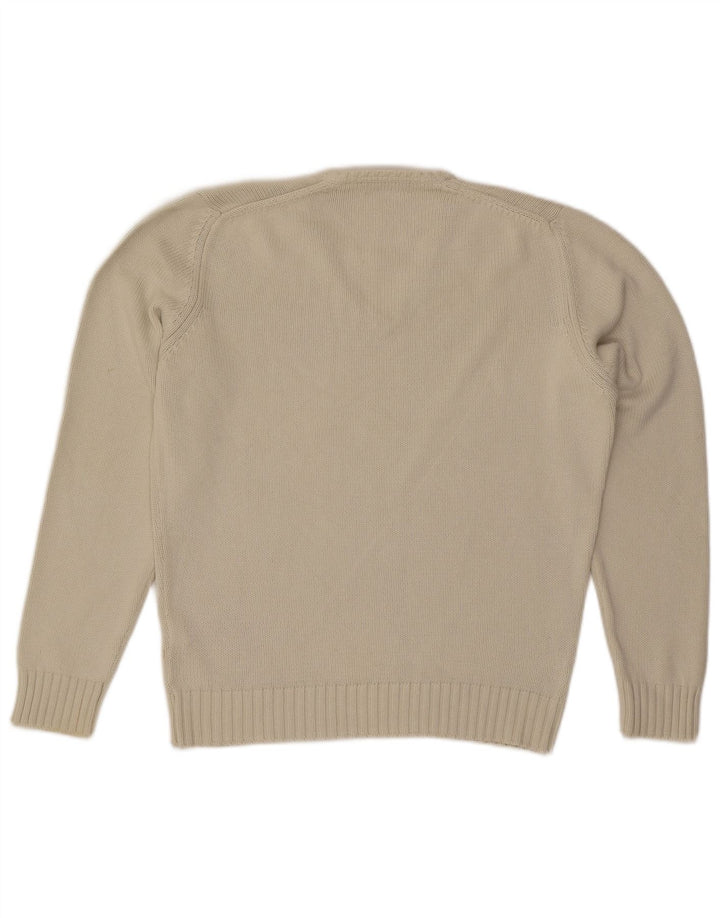 Zara Herre V-hals sweater Medium Beige Bomuld