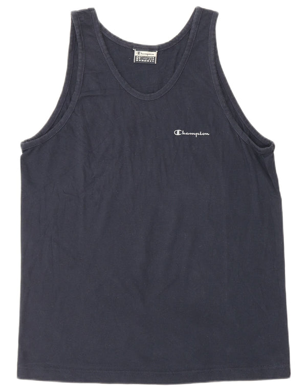 Champion Damevest Top UK 14 Large Navy Blue