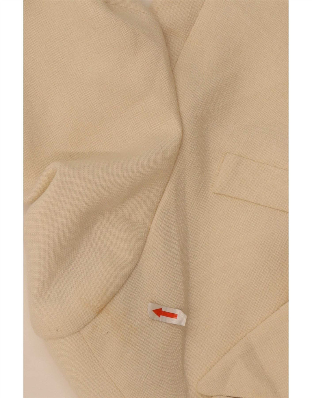 Zara Dame Dobbeltradet Blazer Jacket UK 14 Medium Beige Polyester