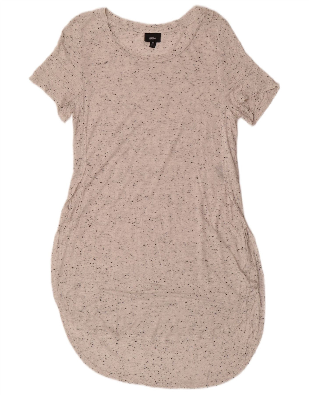MOSSIMO Dame T-Shirt Kjole UK 12 Medium White Flecked Rayon