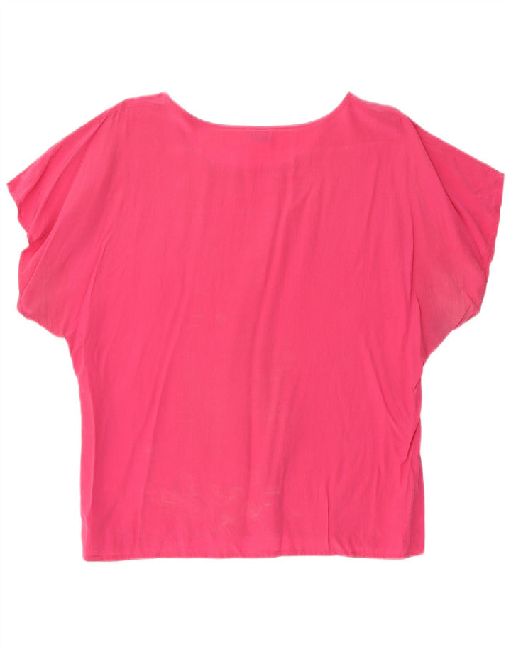 MARELLA Damebluse Top UK 16 Large Pink Silk