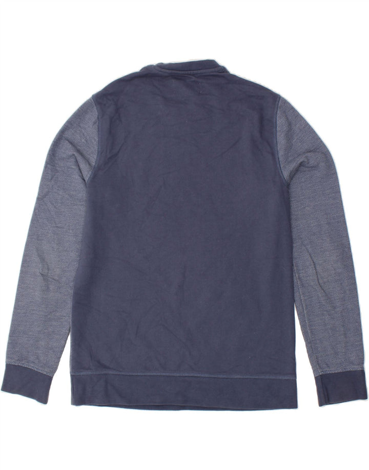 PENGUIN Mens Sweatshirt Jumper Medium Navy Blue Chevron Vintage Penguin and Second-Hand Penguin from Messina Hembry 