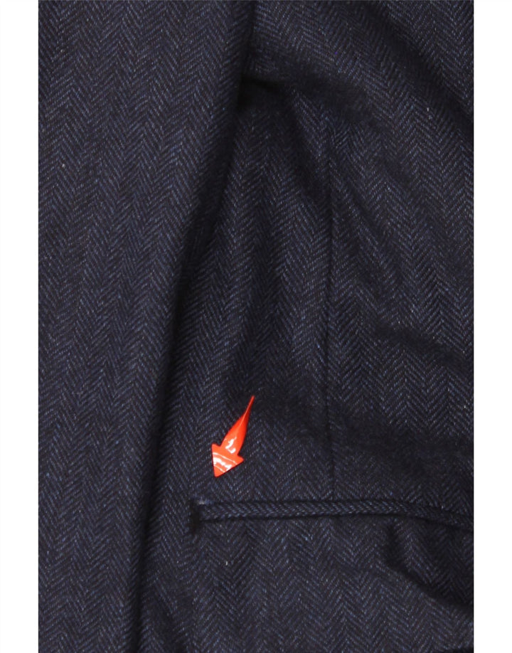 CANALI blazerjakke til mænd med 2 knapper IT 52 XL marineblå sildebens kashmir