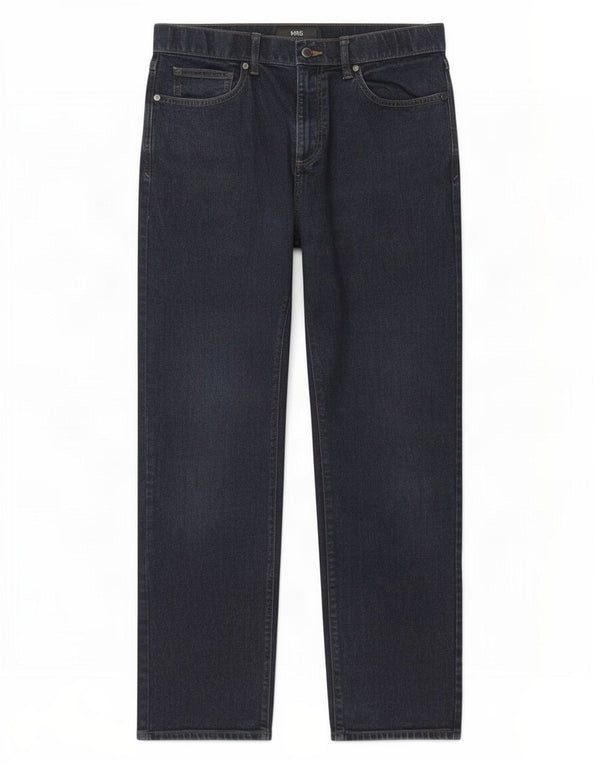 Marks & Spencer Straight Jeans til mænd W34 L33 Marineblå bomuld