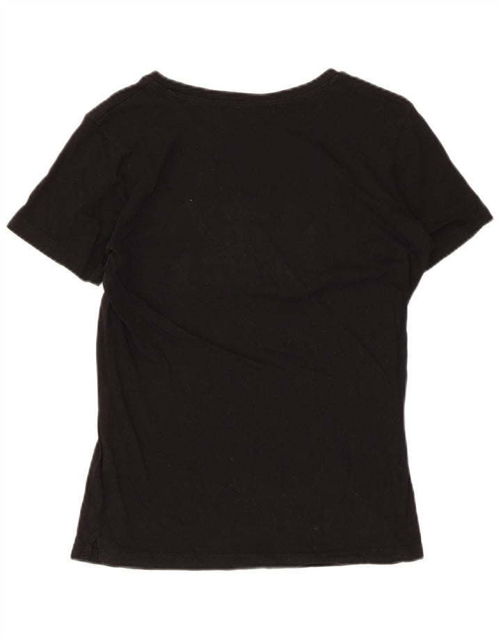 Guess Graphic T-Shirt Top UK 10 Small Black