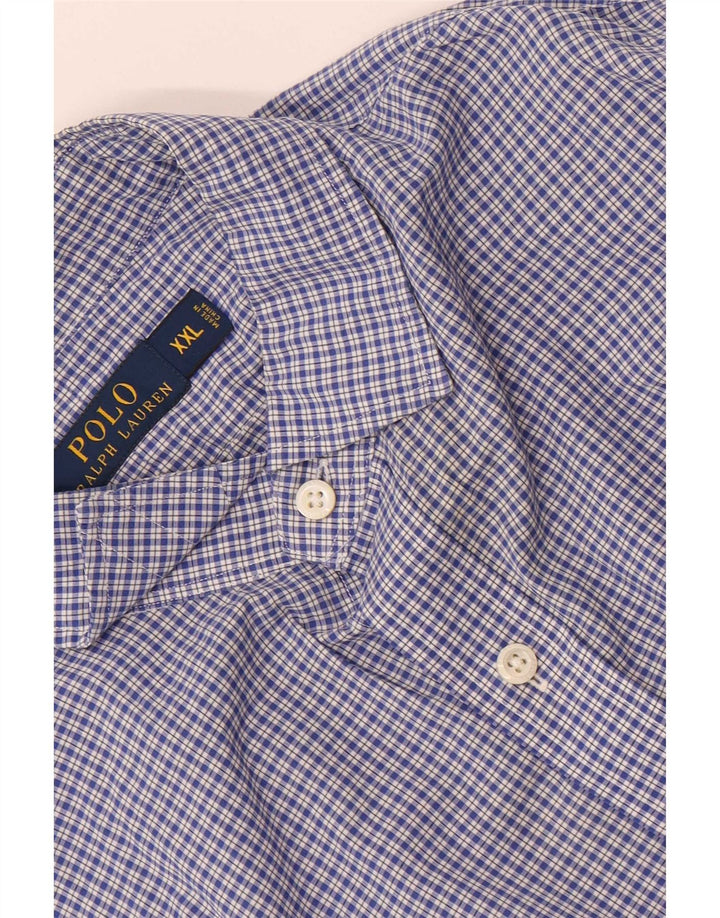 Polo Ralph Lauren herreskjorte 2XL blå ternet bomuld