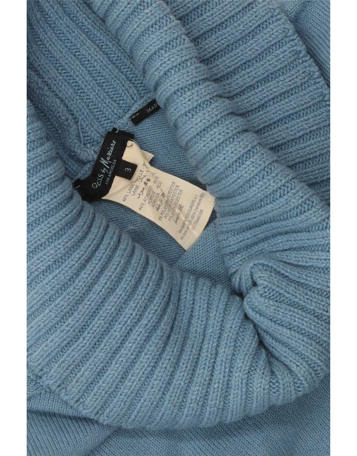 Guess Dame Rullehalstrøje Størrelse 3 Small Blue Wool
