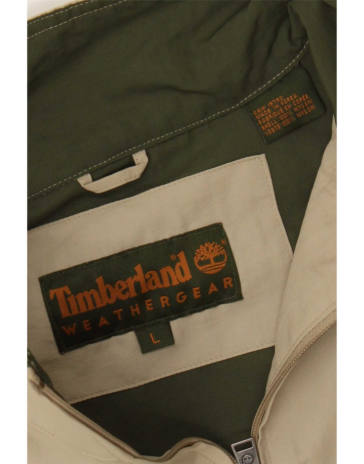 Timberland Herre Pullover Regnjakke UK 40 Stor Beige Nylon