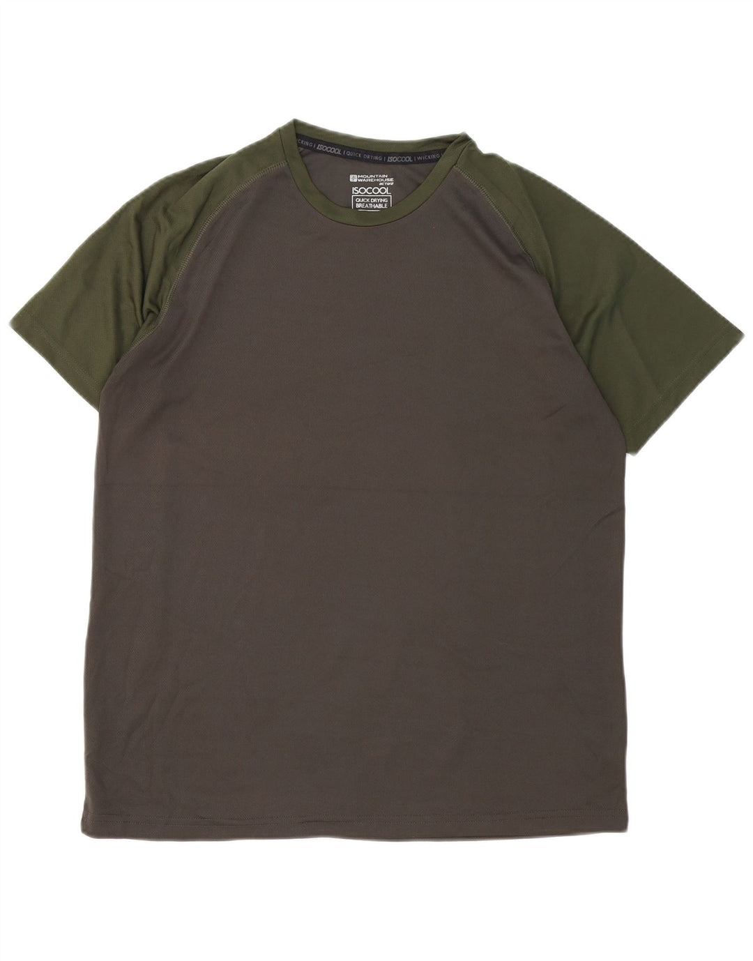 Mountain Warehouse Herre T-Shirt Top Stor Grå Colourblock Polyester