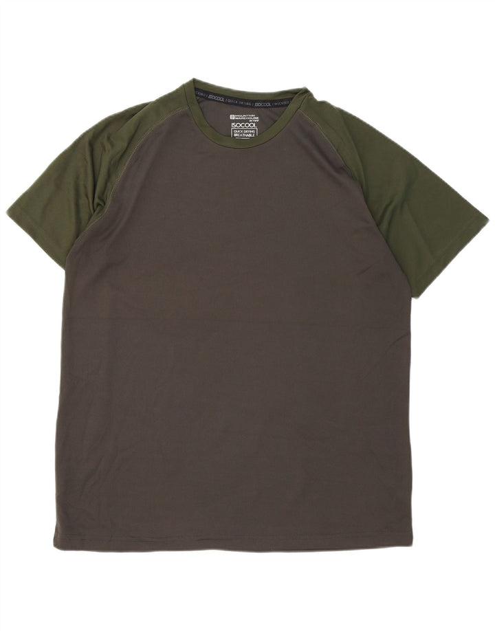 Mountain Warehouse Herre T-Shirt Top Stor Grå Colourblock Polyester
