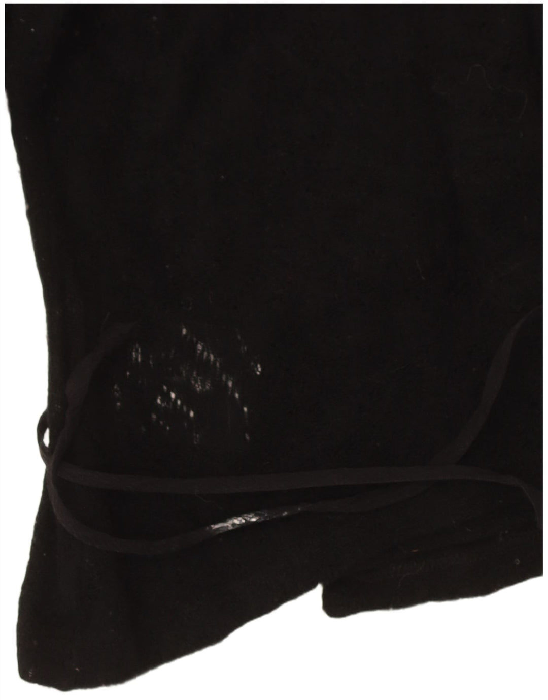 Max & Co. Womens Crop Wrap Cardigan Sweater UK 14 Large Black Virgin Wool