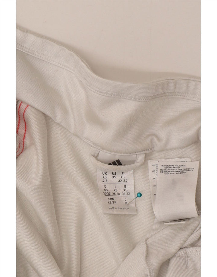 Adidas træningsdragt topjakke til kvinder UK 4/6 XS hvid polyester