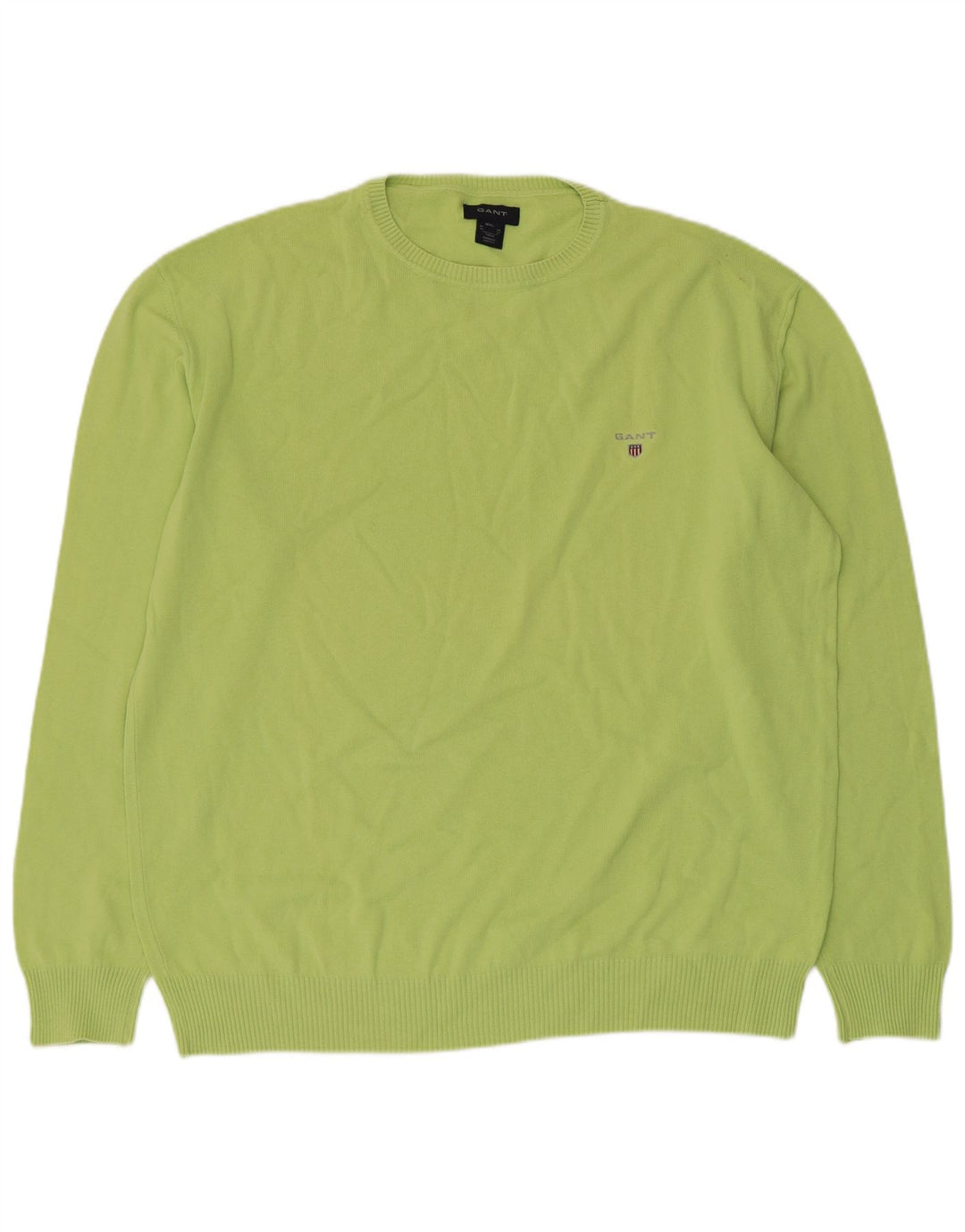 Gant herre rund hals sweater 2XL grøn bomuld