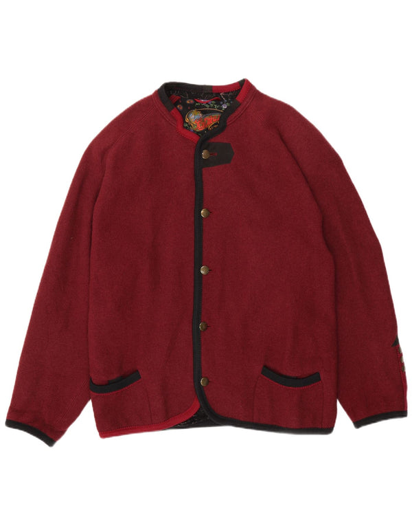 Vintage Herre 5-knaps blazerjakke UK 40 Large Burgundy Wool