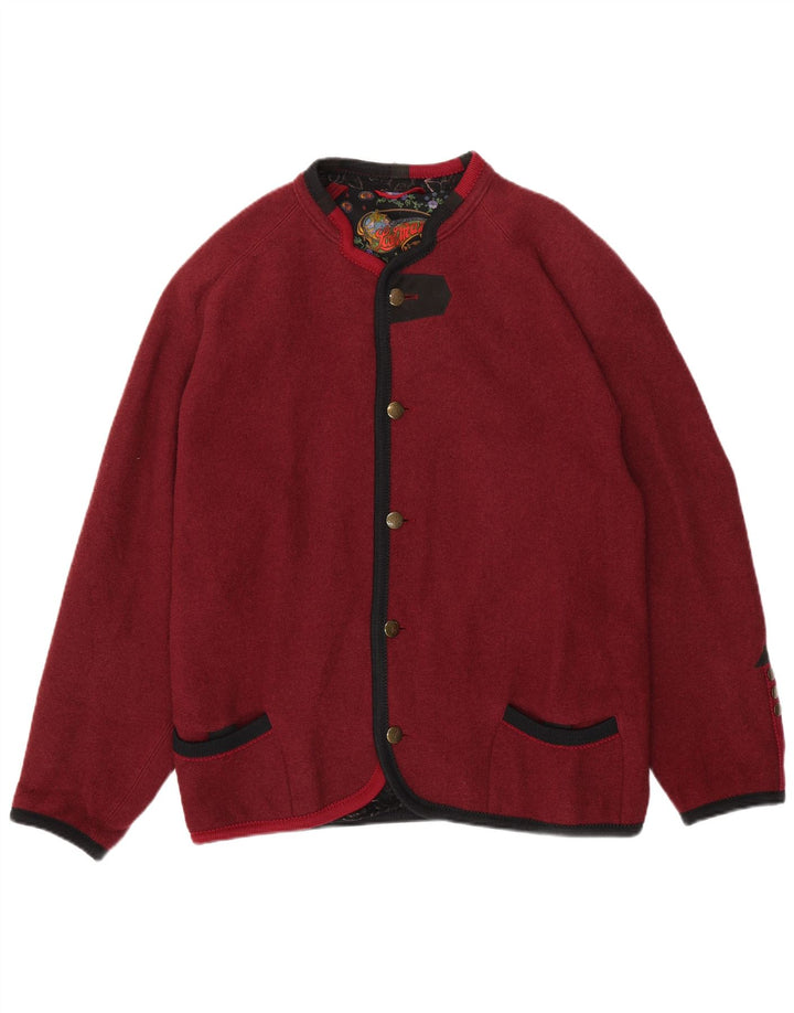 Vintage Herre 5-knaps blazerjakke UK 40 Large Burgundy Wool