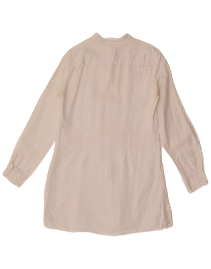 Benetton skjortekjole til kvinder UK 10 Small White