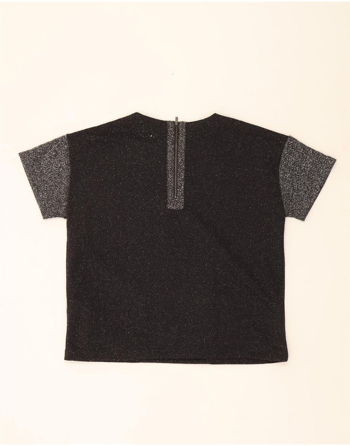 BANANA REPUBLIC Womens Blouse Top UK 14 Medium Black Colourblock Polyester Vintage Banana Republic and Second-Hand Banana Republic from Messina Hembry 