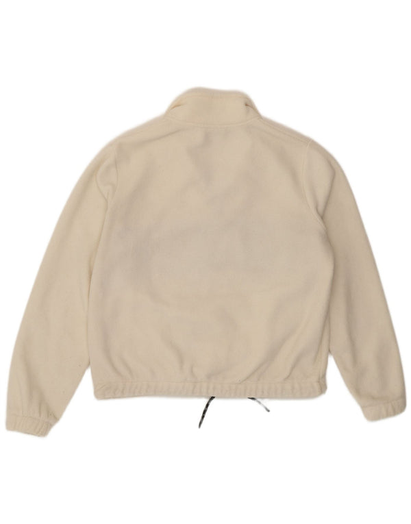 Fila Dame Oversized Fleece Sweatshirt Jumper UK 6 XS White Sports