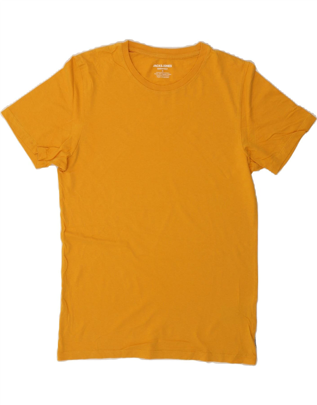 JACK & JONES Mens T-Shirt Top Small Yellow Cotton Vintage Jack & Jones and Second-Hand Jack & Jones from Messina Hembry 