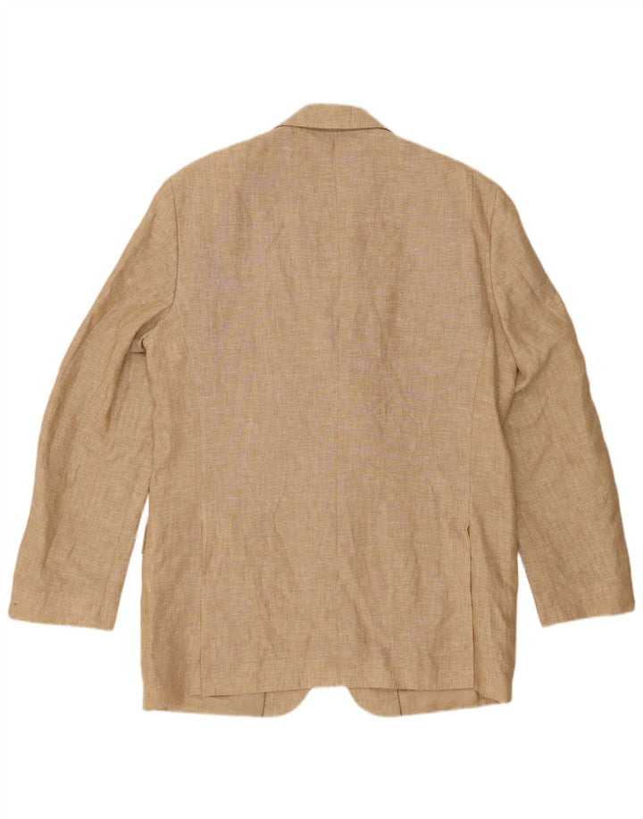 MASSIMO DUTTI Herre 3-knaps blazerjakke UK 38 Medium Beige Linned