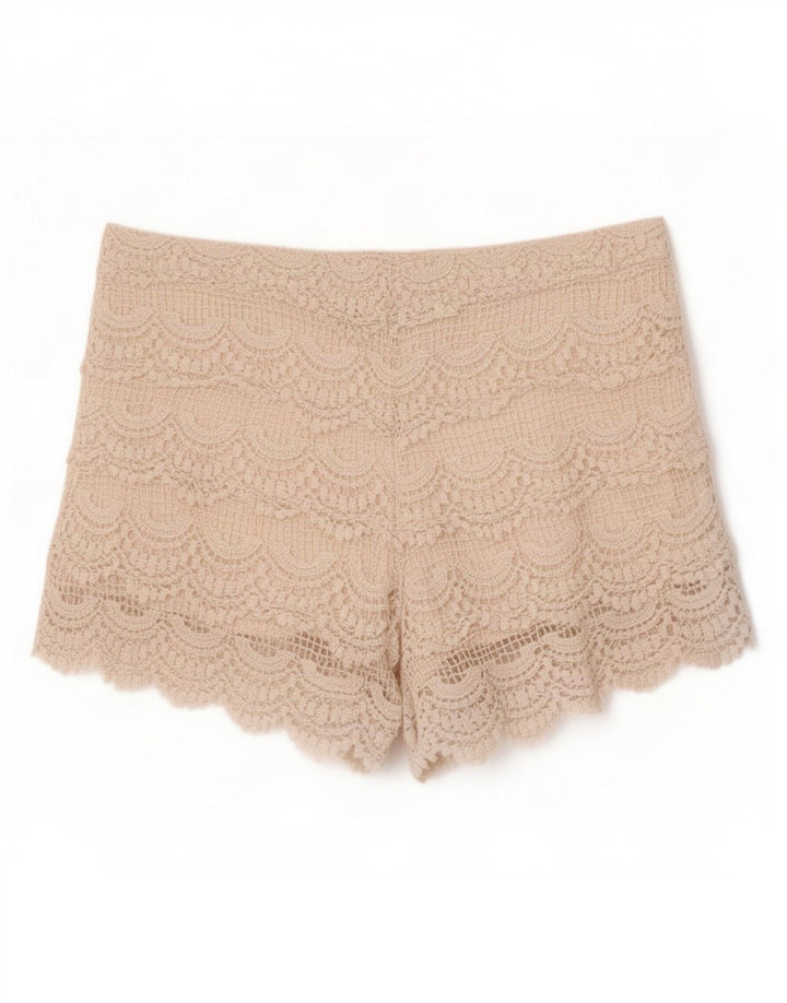 Zara Hæklede Hot Pants til kvinder Small W26 Off White