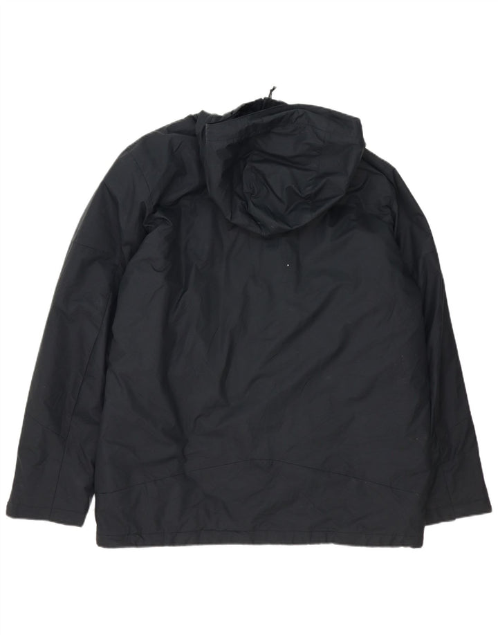 Columbia Herre Hooded Windbreaker Jacket UK 40 Large Black Nylon