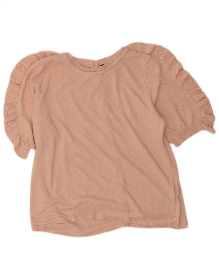 Marks & Spencer Dame Flæse Cardigan Sweater UK 14 Medium Pink