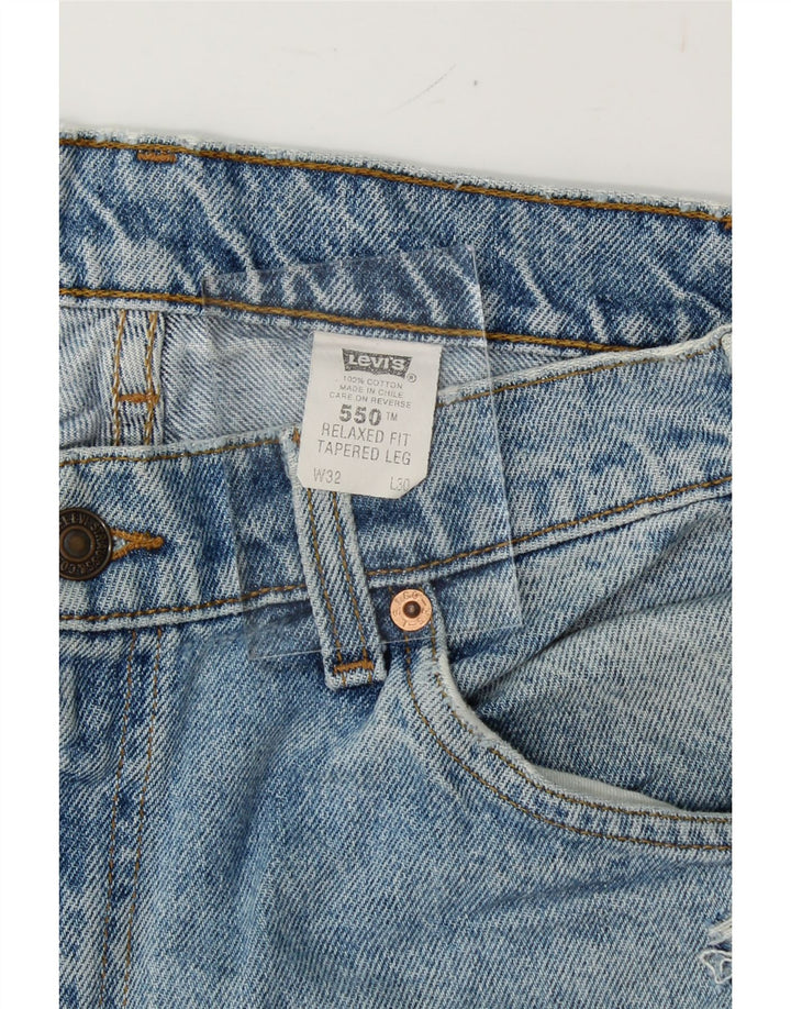 LEVI'S Womens 550 Distressed Relaxed Fit Denim Shorts W32 Large  Blue Vintage Levi's and Second-Hand Levi's from Messina Hembry 