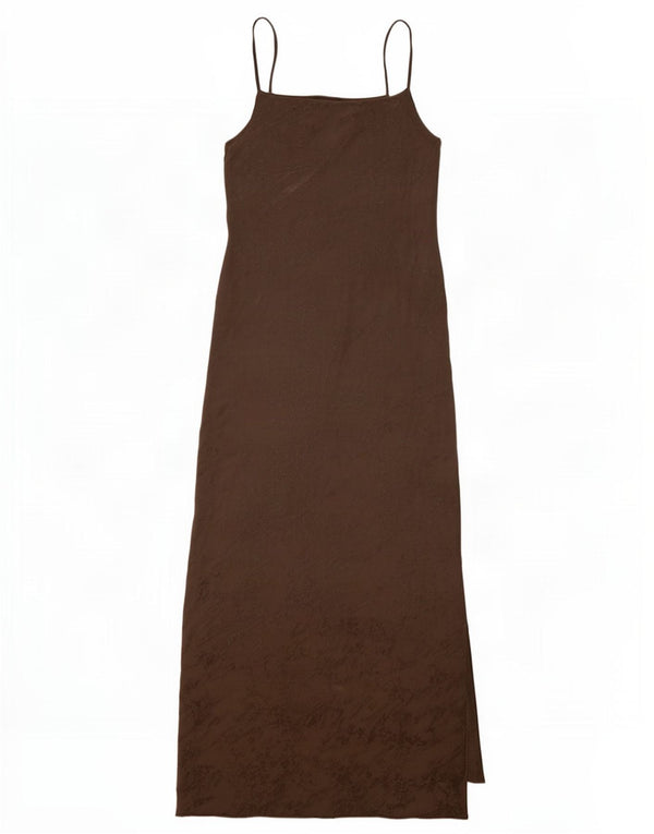 Zara Womens Slip Dress UK 4 XS Green Floral Viscose