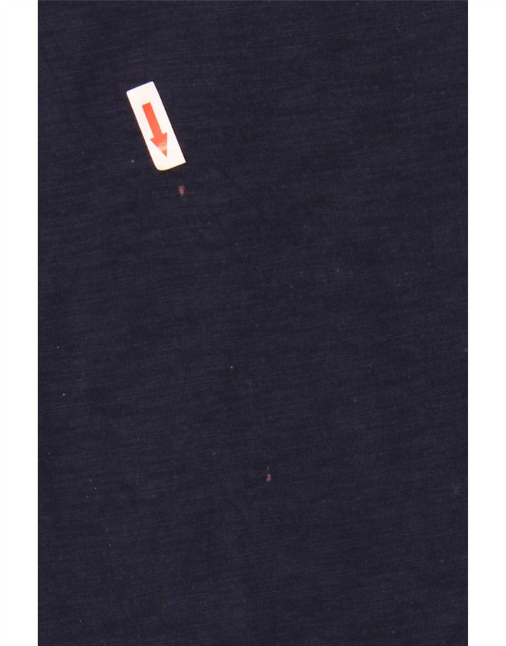 Gap Dame T-Shirt Top UK 12 Medium Navyblå Bomuld