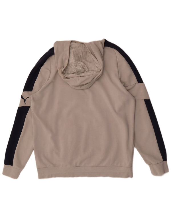 Puma Grafisk hættetrøje til mænd Large Grå Colourblock Bomuld