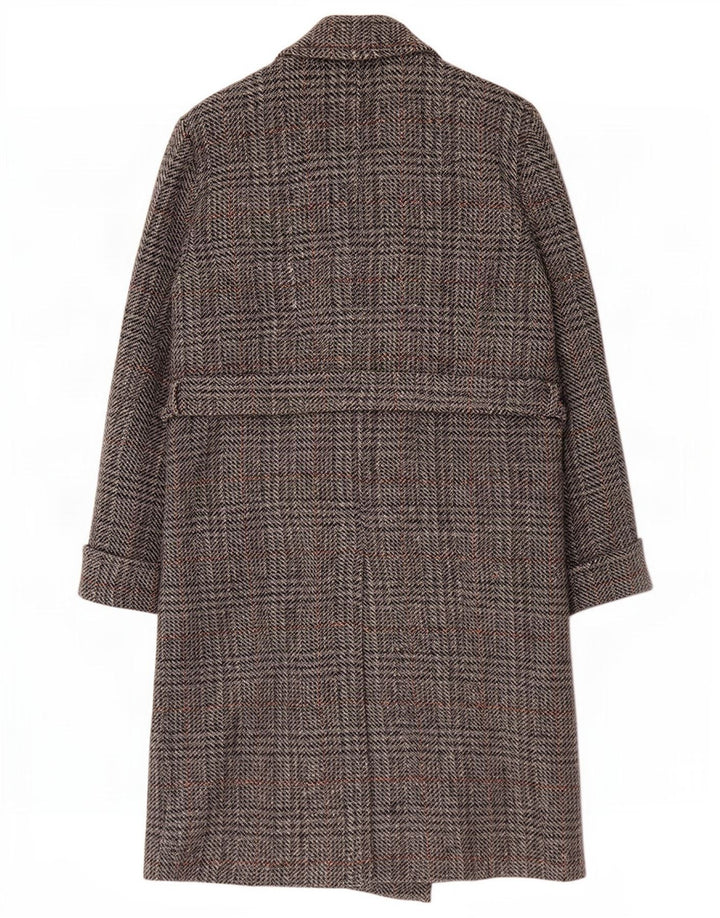 Lebole Dame Loose Fit Dobbeltradet Frakke IT 44 Medium Grey Houndstooth