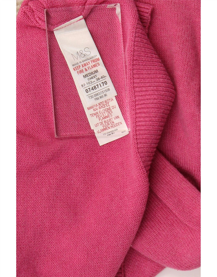 Marks & Spencer Herre V-hals sweater Medium Pink Bomuld