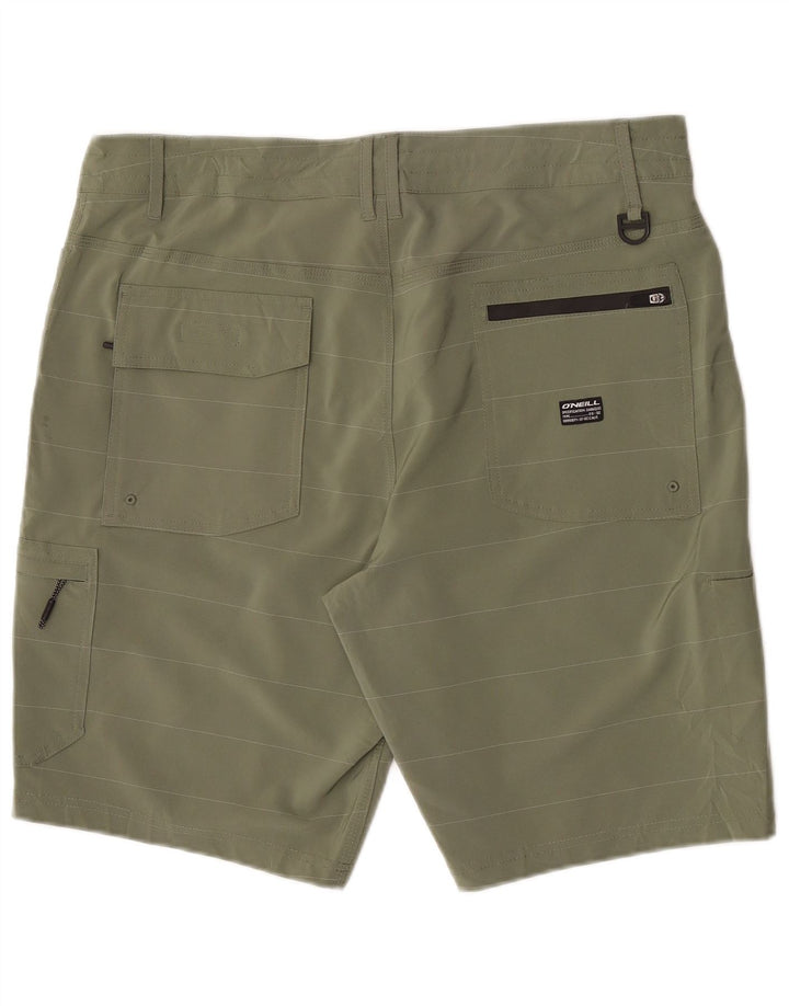 O'Neill Herre Cargo Shorts W36 Stor grøn stribet bomuld