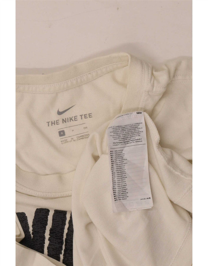 Nike grafisk T-shirt top til mænd, lille hvid bomuld