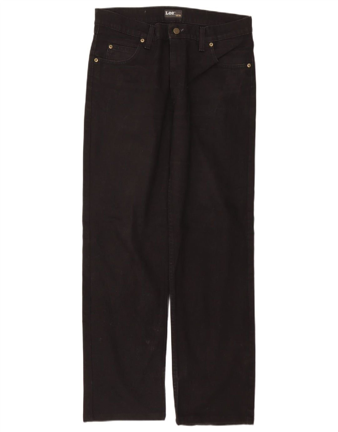 Lee Mens Brooklyn Straight Jeans W34 L30 Sort Bomuld