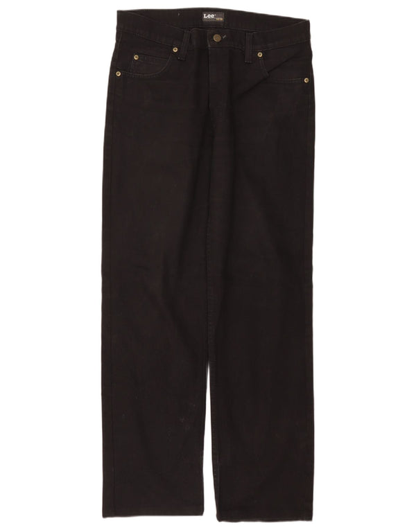 Lee Mens Brooklyn Straight Jeans W34 L30 Sort Bomuld