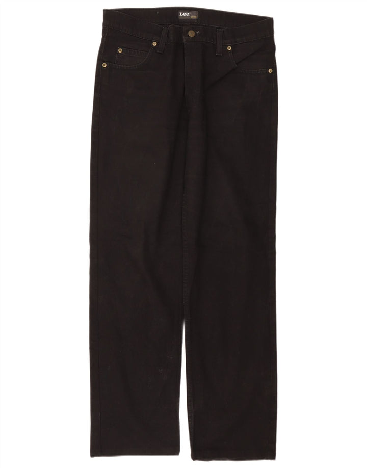Lee Mens Brooklyn Straight Jeans W34 L30 Sort Bomuld