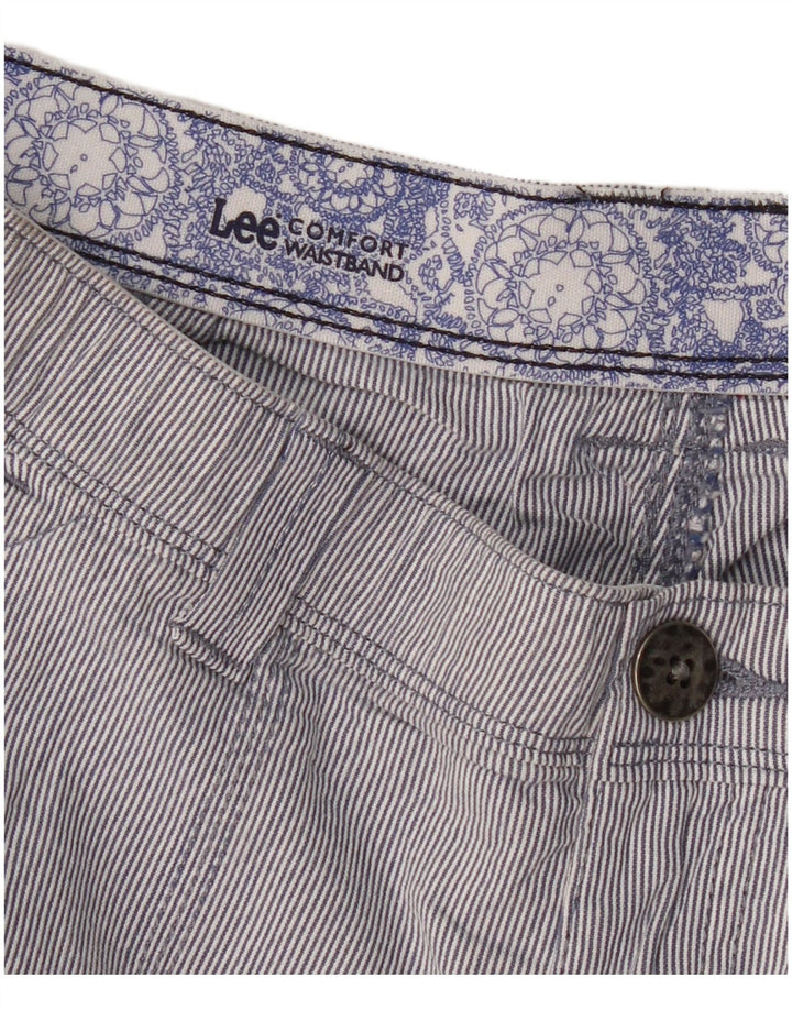 LEE Herre Cargo Shorts W32 Medium Blue Pinstripe