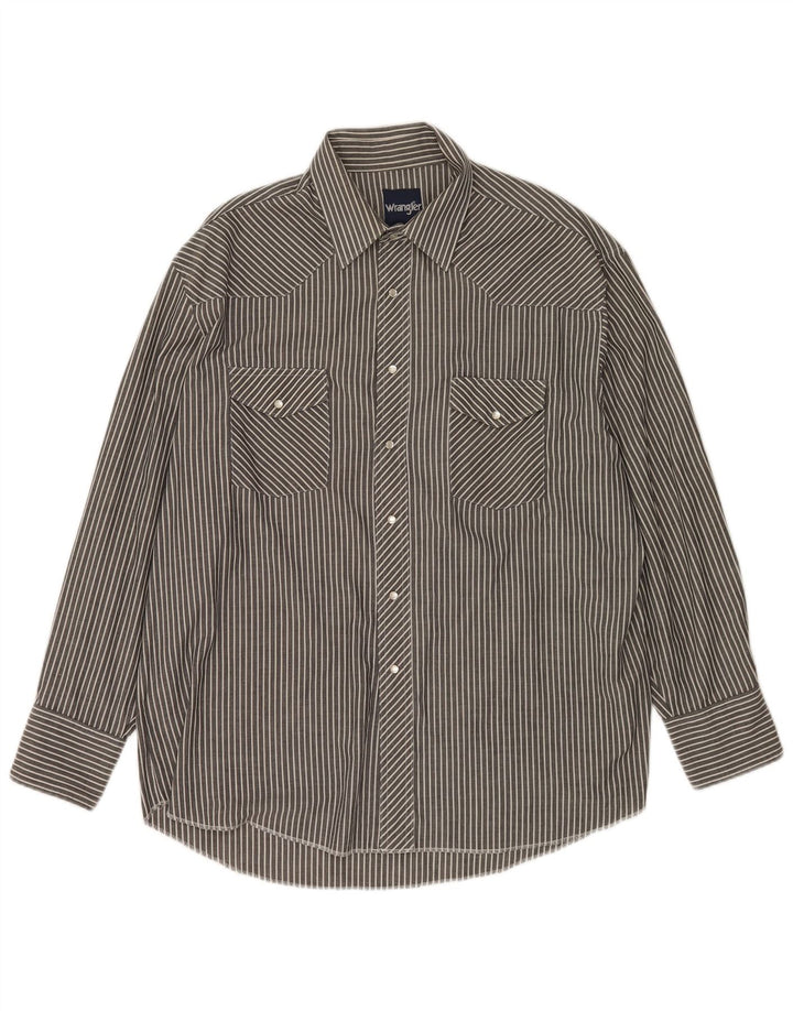 Wrangler herreskjorte XL grå nålestribe