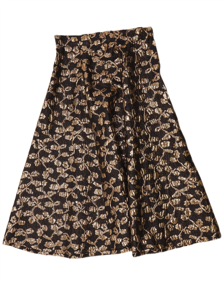 Vintage A-line nederdel til kvinder W30 Medium Black Floral
